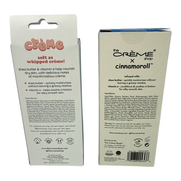 Crème Shop Hand Cream Duo Marshmallow Fluff & Cinnamoroll Vanilla 2 Pack - Picture 2 of 5